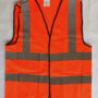 4 Stripped Orange Reflective Vest 