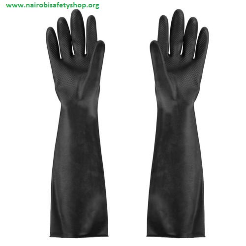 Heavy Duty Chemical Resistant 22 Inch Rubber Gloves