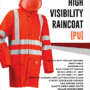 High Visibility Rain Coat(PU) 
